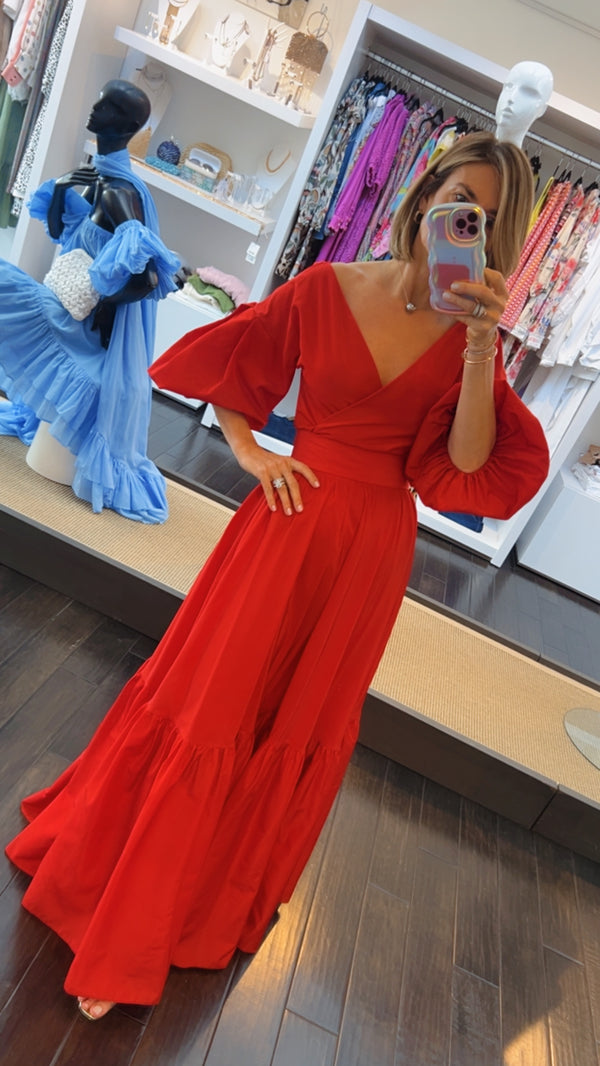 Red Taffeta Skirt (GC-GCR24GR299T23)