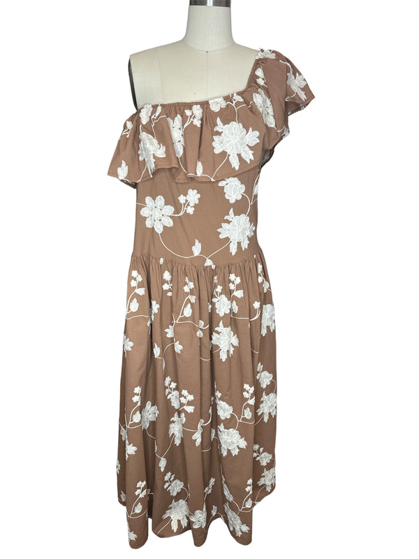 One Shoulder Floral Print Dress (IMP-ALHQJF2)