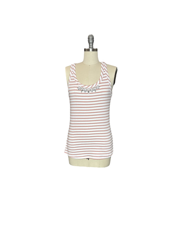 Striped Tank Top with Crystals (IMP-RGE6HVCA)