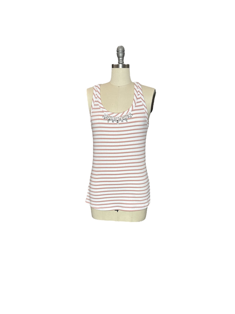 Striped Tank Top with Crystals (IMP-RGE6HVCA)
