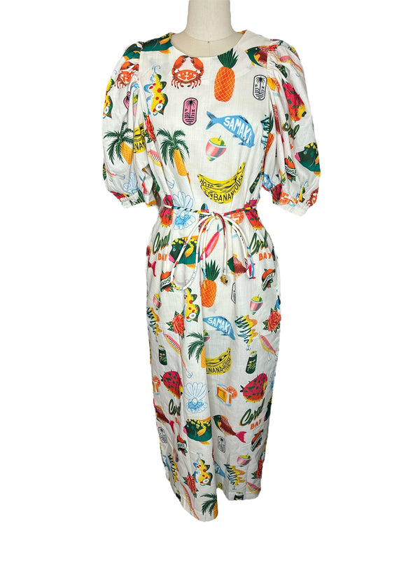 Tropical Printed Dress (FBK-8899C)