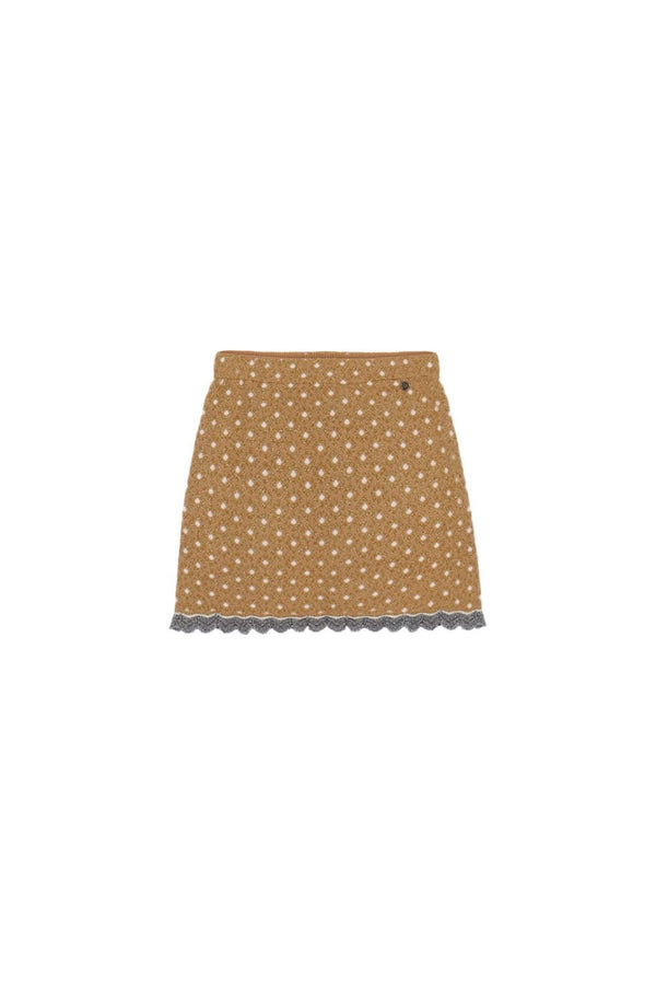 Mini Polka Dot Knit Skirt