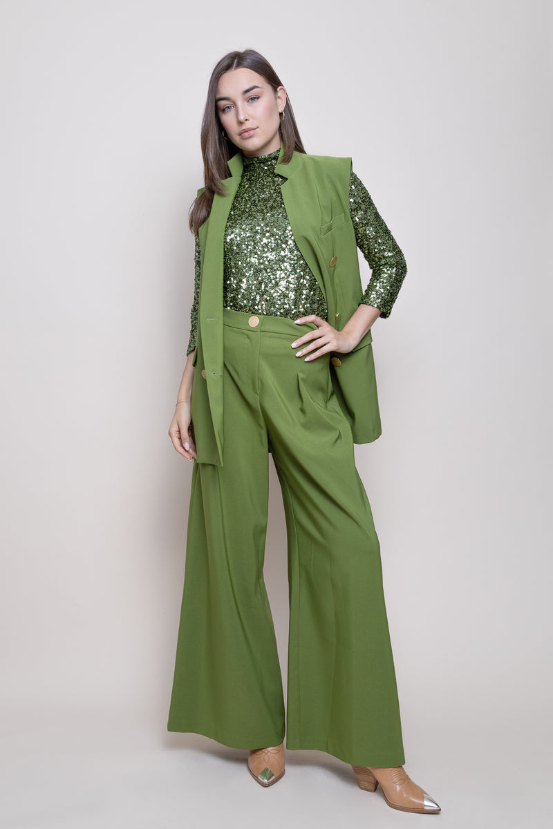 Wide Green Pant