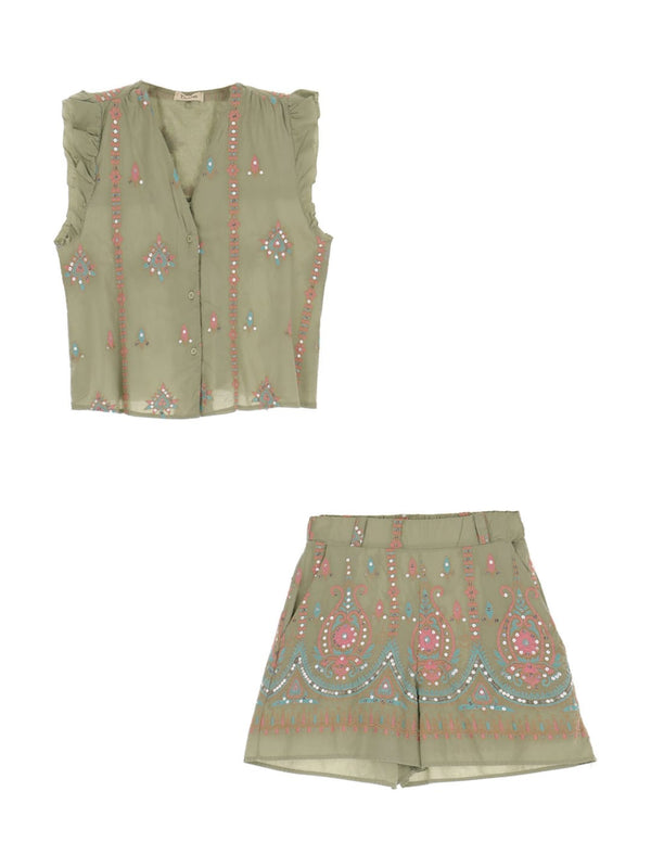 Sequin Embroidered Set