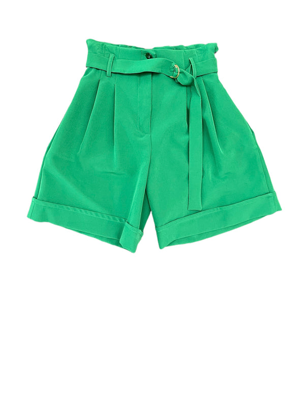 Green Cuffed Shorts