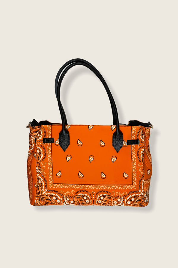 Orange Paisley Handbag